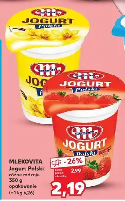 Kaufland Jogurt Polski różne rodzaje Mlekovita oferta