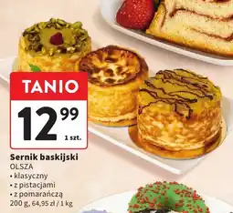 Intermarche Sernik baskijski OLSZA klasyczny, z pistacjami, z pomarańczą 200 g oferta