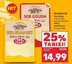 Kaufland Ser żółty Gouda w plastrach Mlekovita oferta