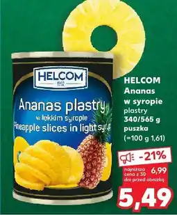 Kaufland Ananas w syropie plastry Helcom oferta