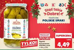Kaufland Ogórki konserwowe K-Stąd Takie Dobre! oferta