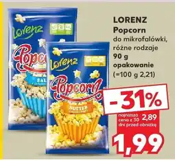 Kaufland Popcorn do mikrofalówki różne rodzaje Lorenz oferta