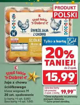 Kaufland Jaja świeże z chowu klasa wagowa M Stąd Dobrze oferta