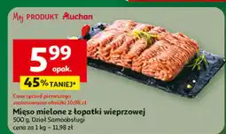 Auchan Mięso mielone z łopatki wieprzowej 500 g, Dział Samoobsługi Auchan oferta