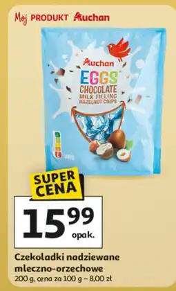 Auchan Czekoladki nadziewane mleczno-orzechowe Auchan 200 g oferta