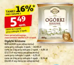 Auchan Ogórki kiszone 800 g (400 g po odsączeniu) Auchan oferta