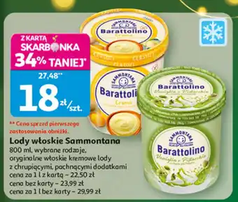 Auchan Lody włoskie Sammontana Barattolino oferta