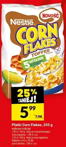 Twój Market Płatki Corn Flakes Toffee, 250 g Nestle oferta