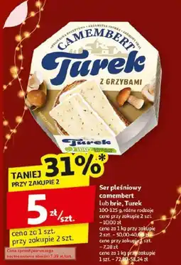 Auchan Ser pleśniowy camembert lub brie, Turek oferta