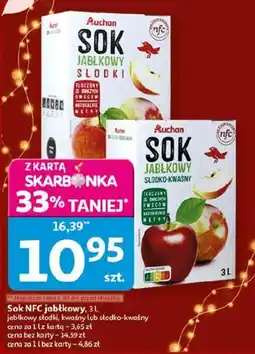 Auchan Sok NFC jabłkowy oferta