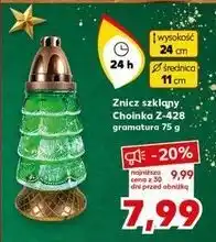 Kaufland Znicz szklany choinka oferta