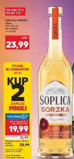 Kaufland Likier 32 % Soplica Gorzka oferta