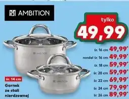 Kaufland Garnek nierdzewny 26 cm Ambition oferta