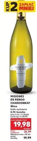 Kaufland Wino Misiones De Rengo Chardonnay oferta