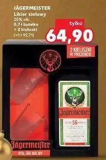 Kaufland Likier + 2 kieliszki Jagermeister oferta