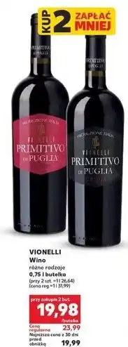 Kaufland Wino półsłodkie Vionelli Primitivo Di Puglia oferta