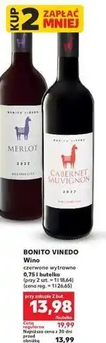 Kaufland Wino Bonito Vinedo Cabernet Sauvignon oferta