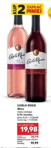 Kaufland Wino Carlo Rossi Rose oferta