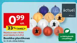Auchan Bombka plastikowa 6 cm Actuel oferta