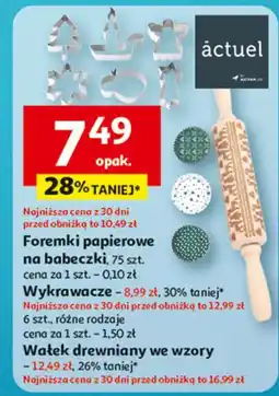 Auchan Wałek drewniany we wzory Actuel oferta