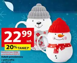 Auchan Kubek porcelanowy z pokrywką 380 ml oferta