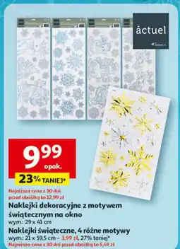Auchan Naklejki świąteczne 21 x 59.5 cm Actuel oferta