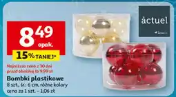 Auchan Bombki plastikowe 6 cm Actuel oferta