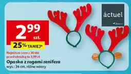Auchan Opaska z rogami renifera 34 cm Actuel oferta