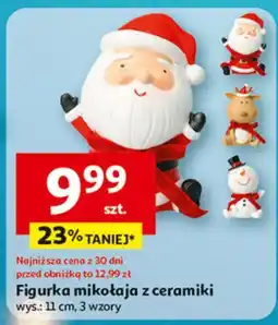 Auchan Figurka mikołaja z ceramiki 11 cm oferta