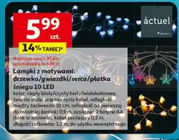 Auchan Lampki płatki śniegu 10 led Actuel oferta