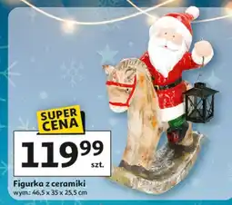 Auchan Figurka mikołaj na koniu z ceramiki 46.5 x 35 25.5 cm oferta