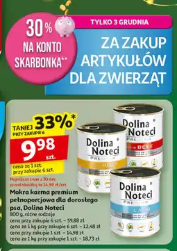 Auchan Karma dla dorosłych psów bogata w wołowinę Dolina Noteci oferta