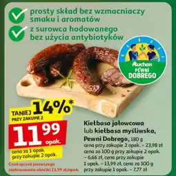 Auchan Kiełbasa myśliwska Auchan Pewni Dobrego oferta