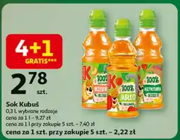 Auchan Sok multiwitamina plastik Kubuś Go! oferta