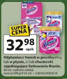 Auchan Chusteczki zapobieające farbowaniu Vanish oferta