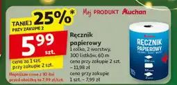 Auchan Ręcznik papierowy 300 listków Auchan Różnorodne (Logo Czerwone) oferta