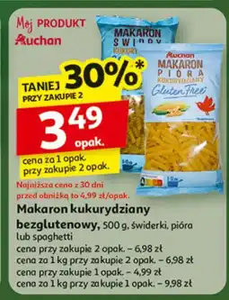 Auchan Makaron kukurydziany świdry Auchan Różnorodne (Logo Czerwone) oferta