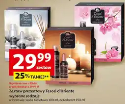 Auchan Zestaw w pudełku chińska orchidea: dezodorant 150 ml + woda perfumowana 100 Tesori D'oriente oferta