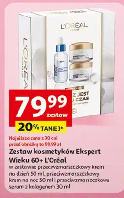 Auchan Zestaw w pudełku ekspert wieku 60+: krem na dzień 50ml + noc serum 30ml L'oreal Zestawy oferta