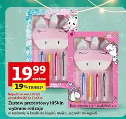 Auchan Zestaw 4 kredki do kąpieli + myjka Hiskin oferta