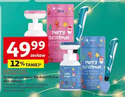 Auchan Zestaw merry christmas niebieski: pianka do mycia rąk 300 ml + długopis 3d Hiskin For Kids oferta