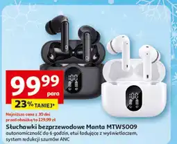 Auchan Słuchawki bezprzewodowe mtws009 czarne Manta oferta