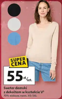 Auchan Sweter damski v-neck oferta