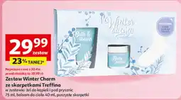 Auchan Zestaw w pudełku winter charm: żel pod prysznic 75 ml + balsam do ciała 40 skarpetki Treffina oferta