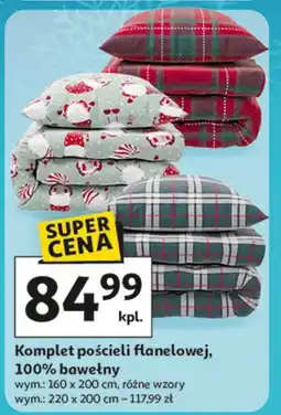 Auchan Komplet pościeli flanela 200 x 220 cm oferta