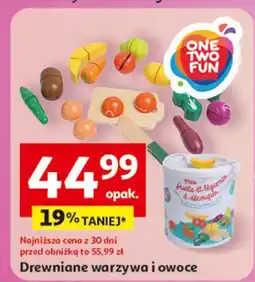 Auchan Warzywa i owoce drewniane One Two Fun oferta