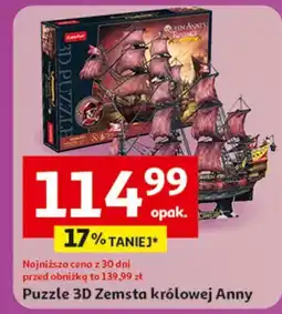 Auchan Puzzle 3d zemsta królowej anny statek czarnobrodego Cubicfun oferta