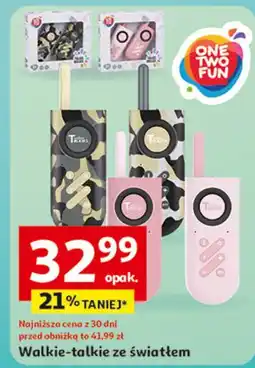 Auchan Walkie talkie ze światłem One Two Fun oferta