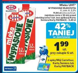 Carrefour Mleko 3.2% Mlekovita Wypasione oferta