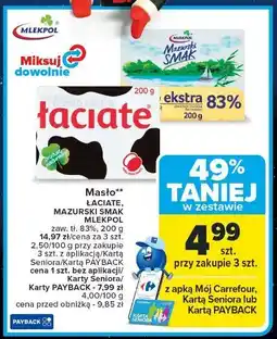 Carrefour Masło ekstra Mazurski Smak oferta